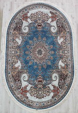 Ковер Abrishim 36165A BLUE / BLUE ОВАЛ 1.5 x 4 Иран Иран